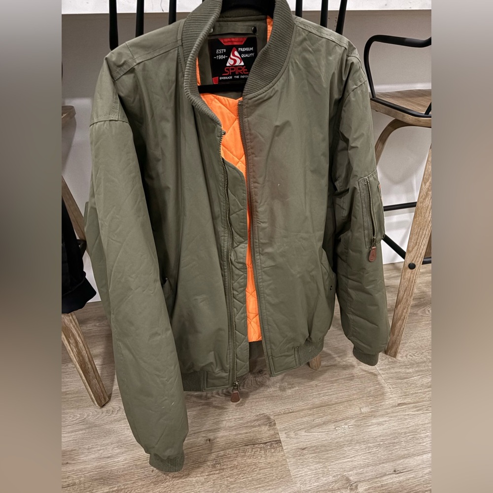 Men's Olive Green Bomber Jacket